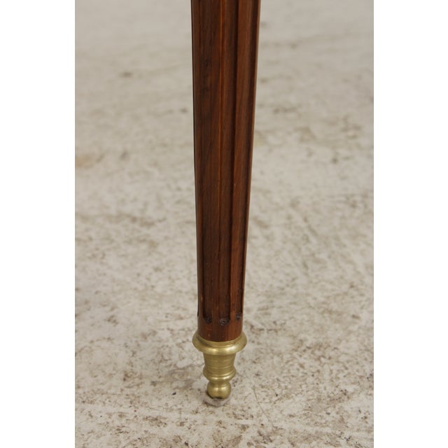 French Louis XVI Style Marble Top Round Lamp Table For Sale - Image 14 of 15