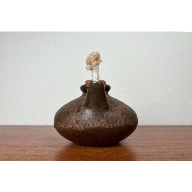Mid-Century Modern West German Pottery WGP Oil Lamp from Silberdistel Keramik, 1960s For Sale - Image 4 of 12