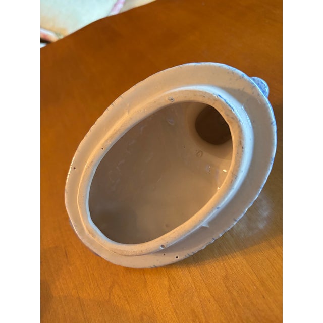 Ceramic 1990s Blue Ceramic Duck Nesting on Basquet Cacerole For Sale - Image 7 of 7