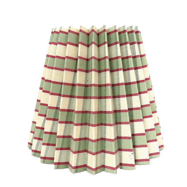 FREE SHIPPING ANYWHERE IN THE CONTINENTAL US! This is a set of 5 miniature plaid pleated shades for lamps, chandeliers, or...
