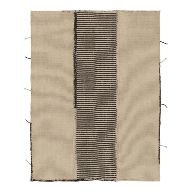 Rug & Kilim's Contemporary Rez Kilim Flatweave With Contemporary Stripe Design For Sale