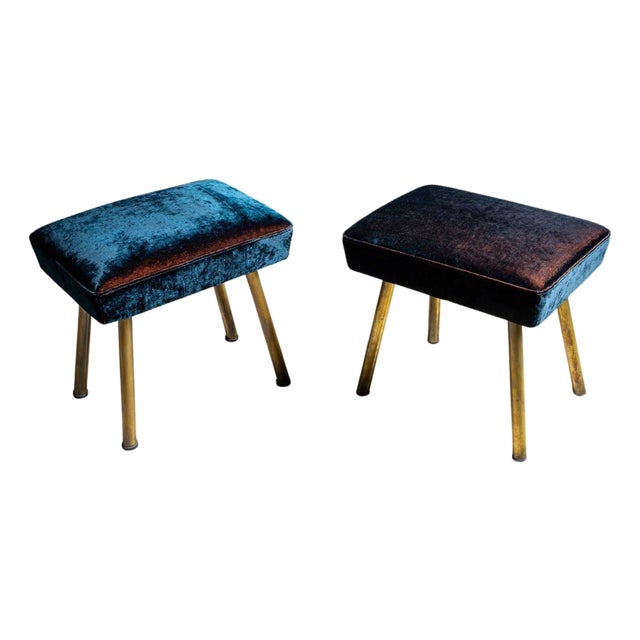 Pair of Vintage Stools, Italy Mid-20th Century For Sale