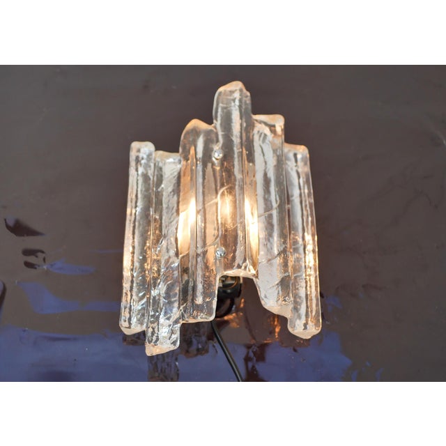 German Glass Wall Sconce from Fischer Leuchten, 1970s For Sale - Image 4 of 13