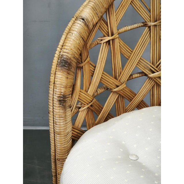 Italian Bamboo and Rattan Lounge Chairs, 1960s, Set of 2 For Sale - Image 9 of 18