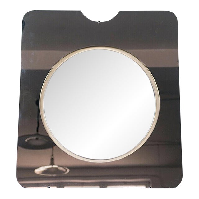 Vintage Smoked Wall Mirror, 1970s For Sale