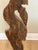 Vintage Indian Carved Wood Architectural Fragment on Iron Candle Stand For Sale - Image 9 of 12