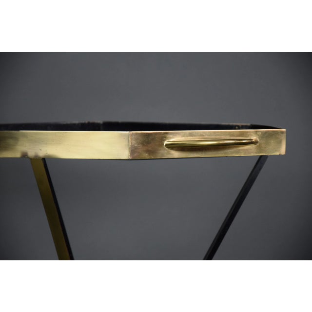 Italian Bar Trolley in Brass and Glass, 1960 For Sale - Image 6 of 10