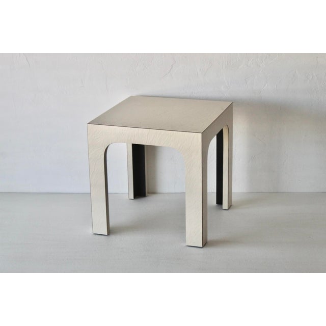 Modern Off- White End Table For Sale - Image 11 of 15