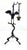 A beautifully patinated bronze Neo Classical Grand Tour souvenir oil lamp with a heron holding up the oil lamp. This...