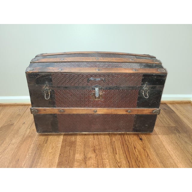 Antique Victorian Camel Back Wheeled Pirate Chest Chairish