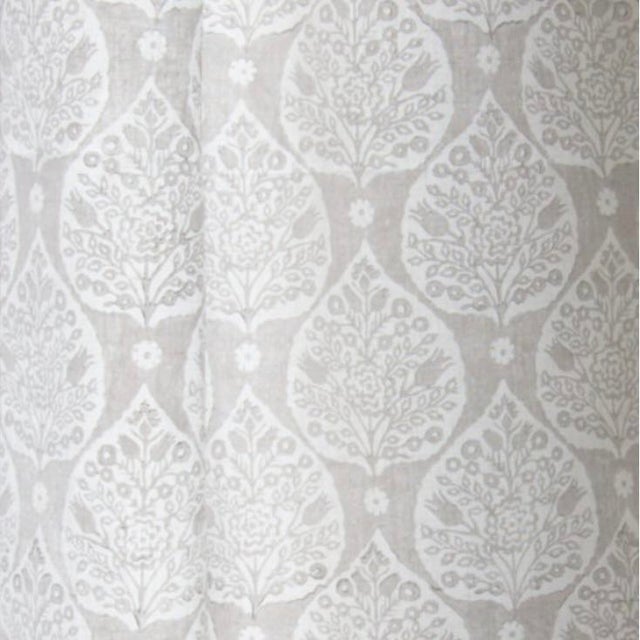 Contemporary Galbraith and Paul - Light Vapor Fabric - Little Lotus - Logan White Linen - 2 1/4 Yards For Sale - Image 3 of 3