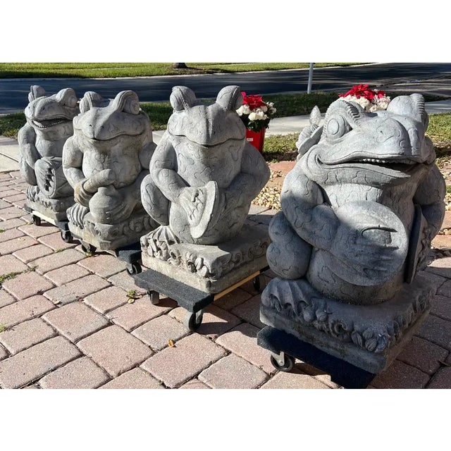 Add whimsy to your décor with our Vintage Cast Concrete frog umbrella stand American-crafted and full of character, the...