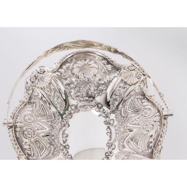 Silver Antique Victorian Silver Plated Fruit Basket, 1800s For Sale - Image 8 of 18