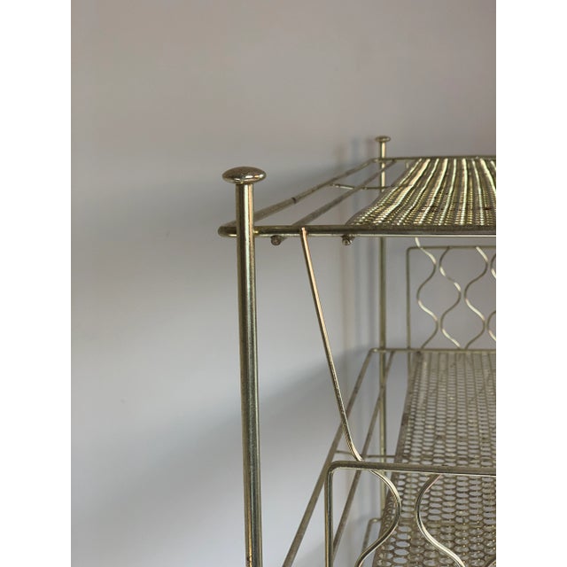 1970s 1970s Four Shelf Gold Stand For Sale - Image 5 of 10