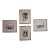 1950s Fine Grisaille Watercolors by a Travelling Artist Signed - Set of 4 For Sale