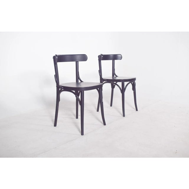 1950s Vintage Black Lacquered Chair, 1950 For Sale - Image 5 of 10