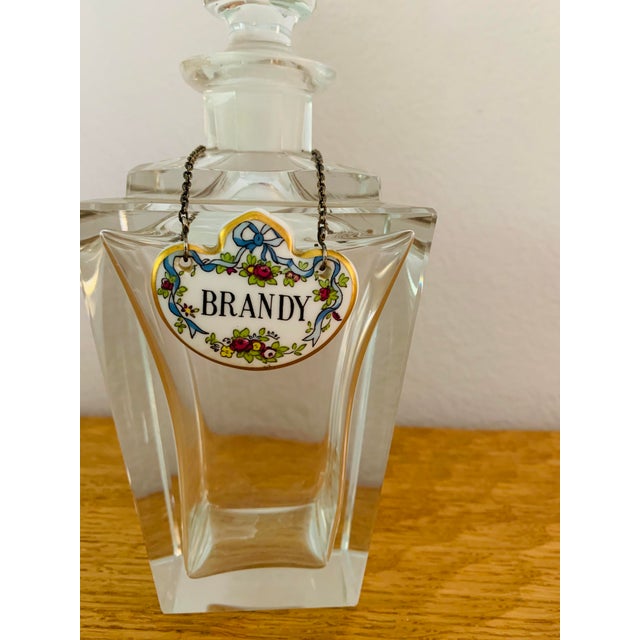 Cocktail Decanter Labels Tags Coalport Bone China England Brandy Whisky