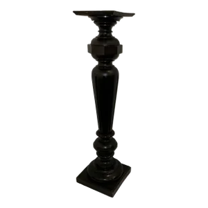 Vintage Ebony Finished Wood Balustrade Pedestal