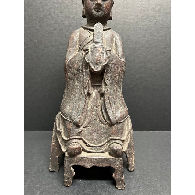 ITEM NAME: Antique Chinese Art Bronze Quan Yin Statue ORIGIN: China AGES: Late 19th Century MATERIALS: Bronze MEASUREMENT:...