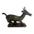 Antique Balinese Carved Wood Deer Sculpture For Sale