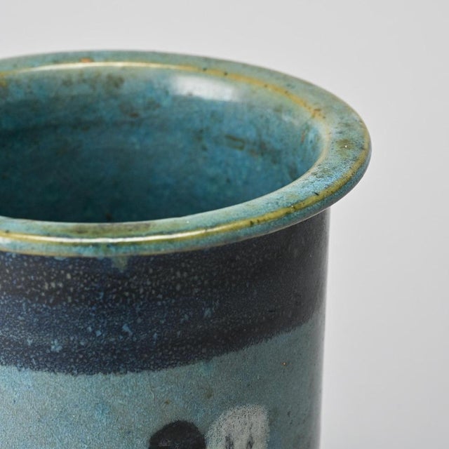 Ceramic Small Glazed Ceramic Vessel by Menelika Pottery, 1950s For Sale - Image 7 of 13
