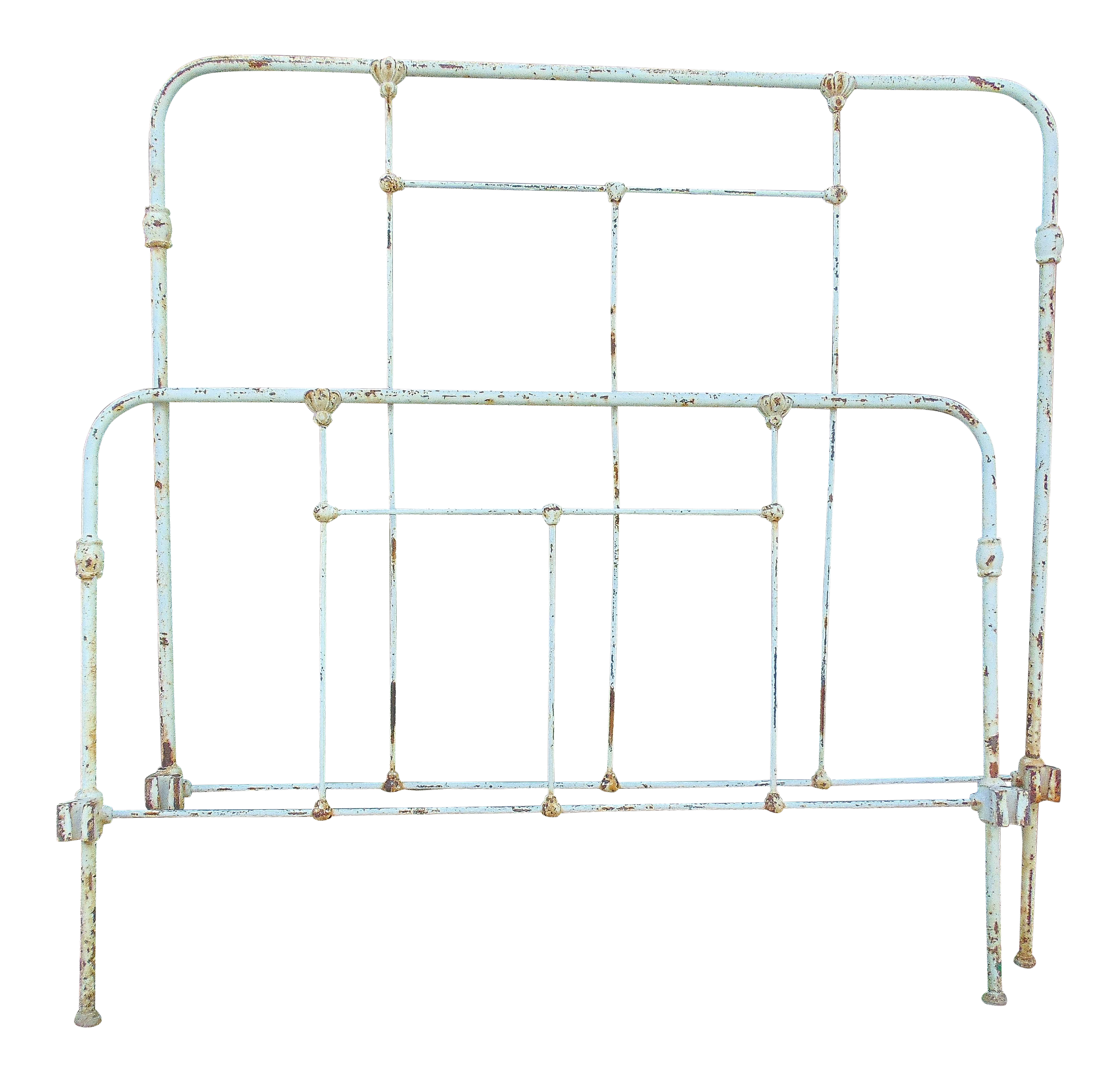 Distressed Antique Iron Headboard Footboard Chairish