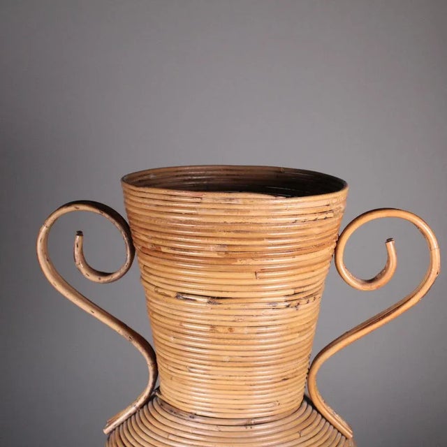 Rattan Amphora Vase from Vivai del Sud For Sale - Image 5 of 11