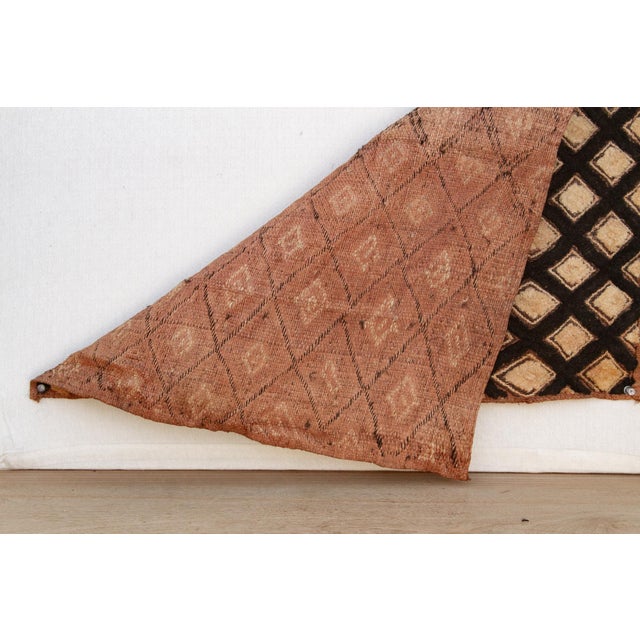 1950s Patterned African Kuba Cloth Panel For Sale - Image 5 of 6