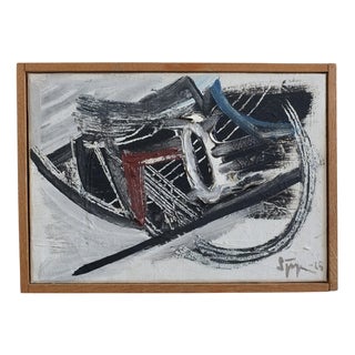Lars Sjögren, Abstract Composition, Oil Painting, 1965 For Sale