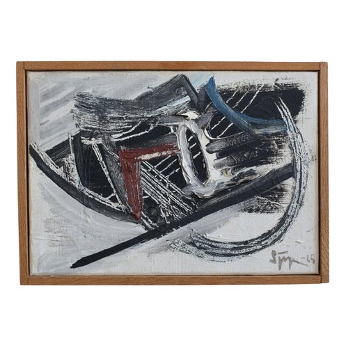 Lars Sjögren, Abstract Composition, Oil Painting, 1965 For Sale