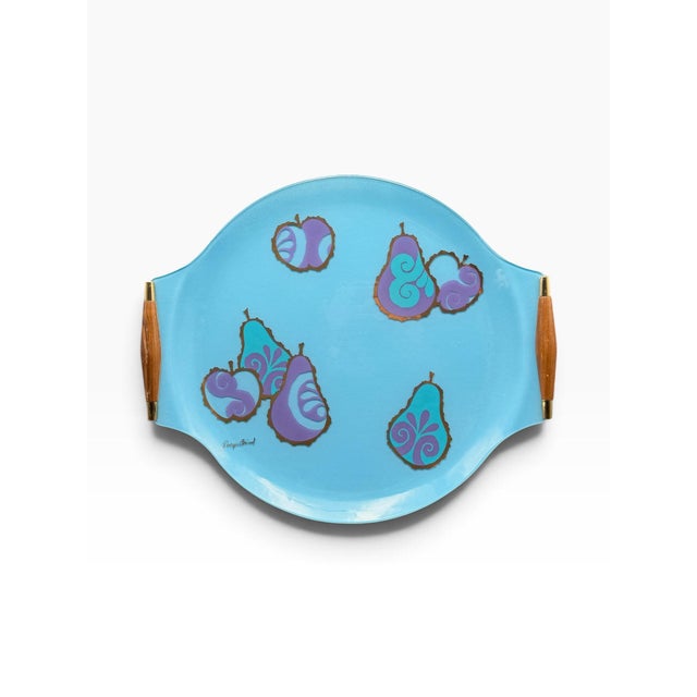 Add a bold touch of Mid-Century Modern style to your space with this striking vintage Georges Briard serving tray....