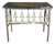 Antique French Wrought Iron Console Table With Balcony Railing and Marble For Sale