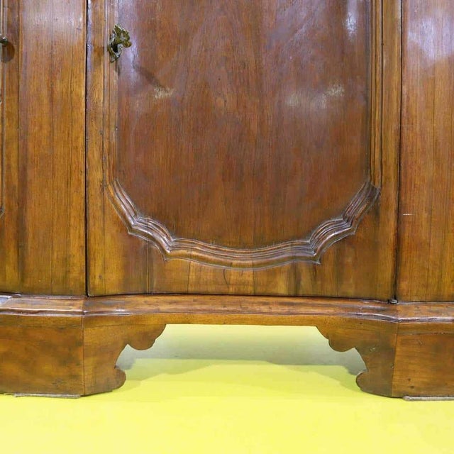 Wood Wood Credenza with 3 Shaped Doors For Sale - Image 7 of 18