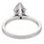 Vintage Gia 1.02 Carat Antique Pear Shape Diamond 14k White Gold Engagement Ring, Size 6 For Sale - Image 4 of 4