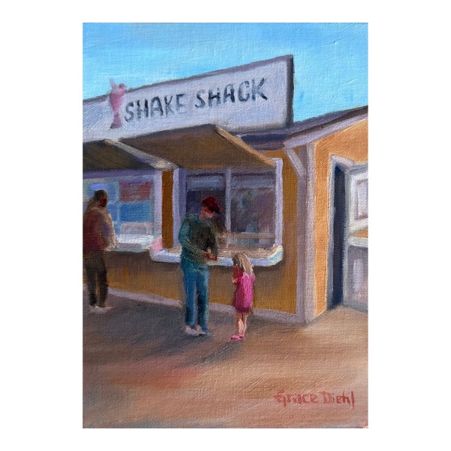 Original Fine Art Painting - Shake Shack For Sale