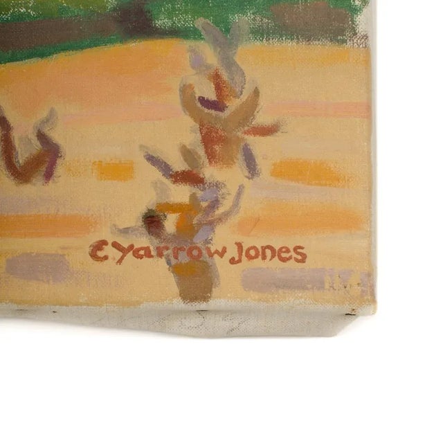 Realism Mid 20th Century "Tree in Bloom" Expressionist Landscape Oil Painting by Ernest Yarrow-Jones For Sale - Image 3 of 8