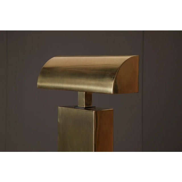 Karl Spinger 'Sculpture' Brass Table Lamp, C 1980, Signed For Sale - Image 9 of 18