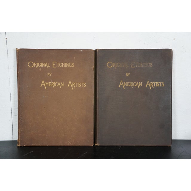 Antique 1883 Original Etchings by American Artists Hb Folio Art Book For Sale - Image 4 of 18