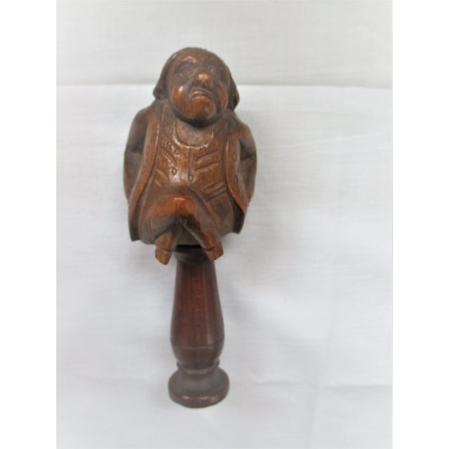 18th-19th Century Antique Wood Figure Man with Crossed Legs Screw Nutcracker For Sale - Image 13 of 13
