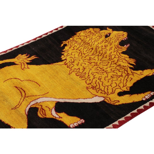 This vintage 3x5 Persian Gabbeh rug is the latest grand entry to Rug & Kilim’s curation of rare tribal pieces. Hand-...