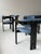 Wood Pamplona Dining Chairs and Table in Petrol Leather by Augusto Savini for Pozzi, Italy, 1970, Set of 7 For Sale - Image 7 of 18