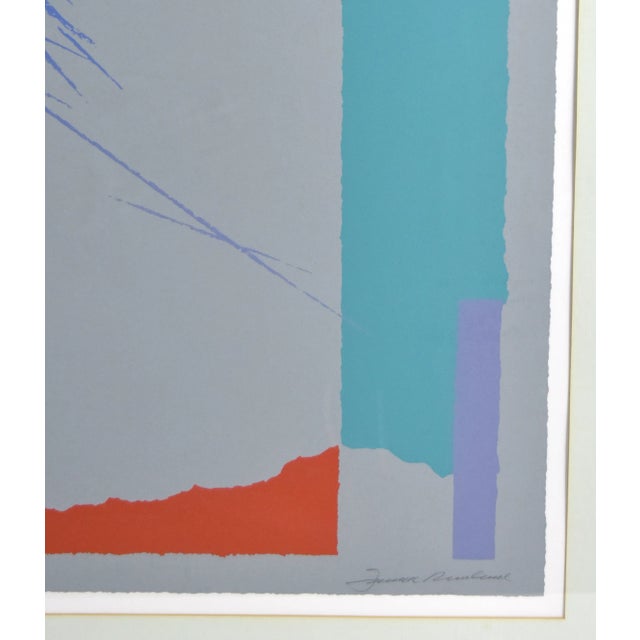 Abstract 1980s Vintage Modern Abstract Screenprint Primary Colors Titled “Square One” For Sale - Image 3 of 11