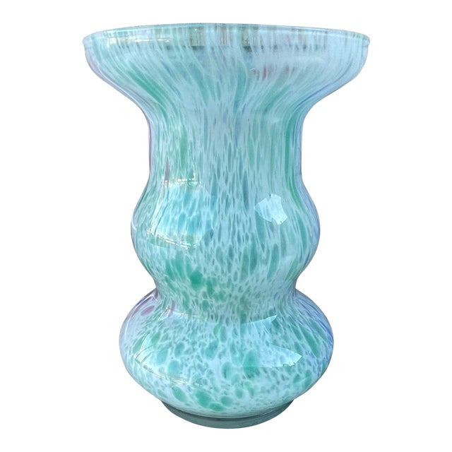 Mid Century Lavorazione Arte Murano Glass Vase For Sale