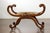 Brown Pair of English Regency Carved Mahogany 19th Century Stools with Scrolling Arms For Sale - Image 8 of 12