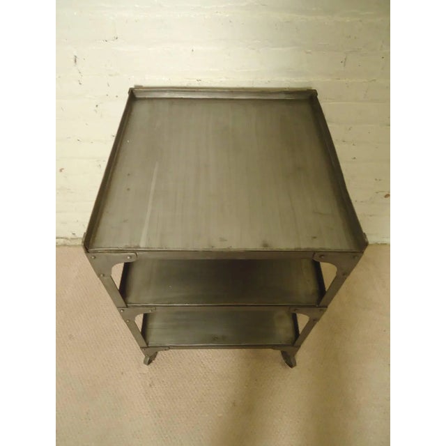 Rustic Industrial Metal Shelving For Sale - Image 3 of 5