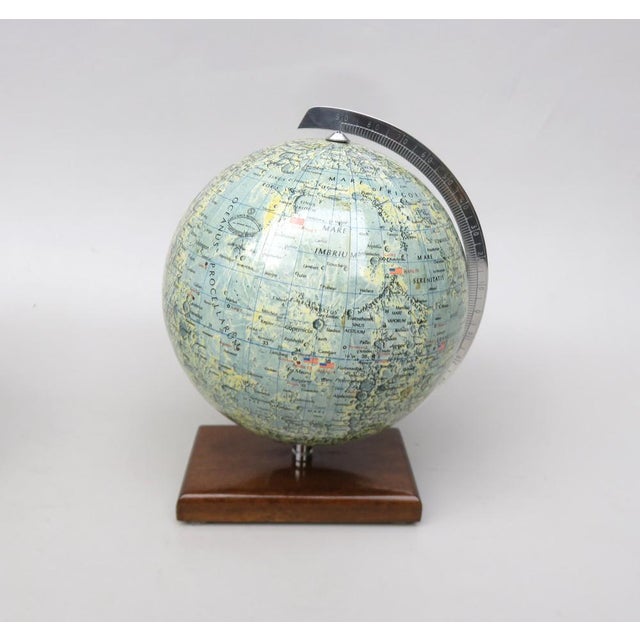 Metal Earth & Moon Globes from Columbus Publishing House, 1960s, Set of 2 For Sale - Image 7 of 18