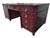 Victorian Restored French Art Deco Executive Desk | 72" Sunburst Veneer Pedestal Desk For Sale - Image 3 of 16