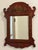 Antique Style Petite Scale Red Chinoiserie Wall Mirror / English Georgian Red Jappaned Style Mirror For Sale - Image 11 of 15