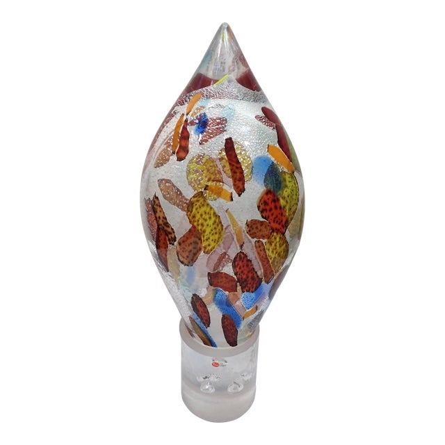 1990s Murano Multicolor Abstract Modern Glass Art Sculpture For Sale