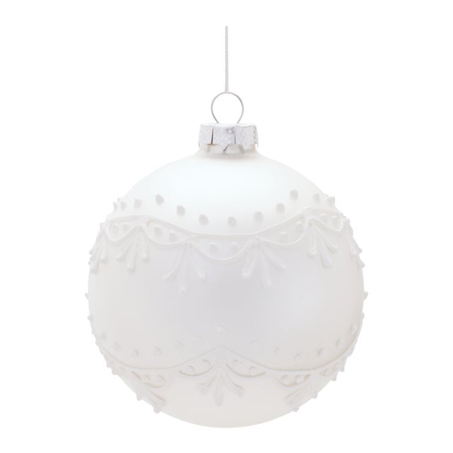 Kenneth Ludwig Chicago Round Glass Ornament Set of 6 For Sale - Image 4 of 5